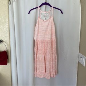 Xhilaration Girls Peach Tribal Print Tier Dress